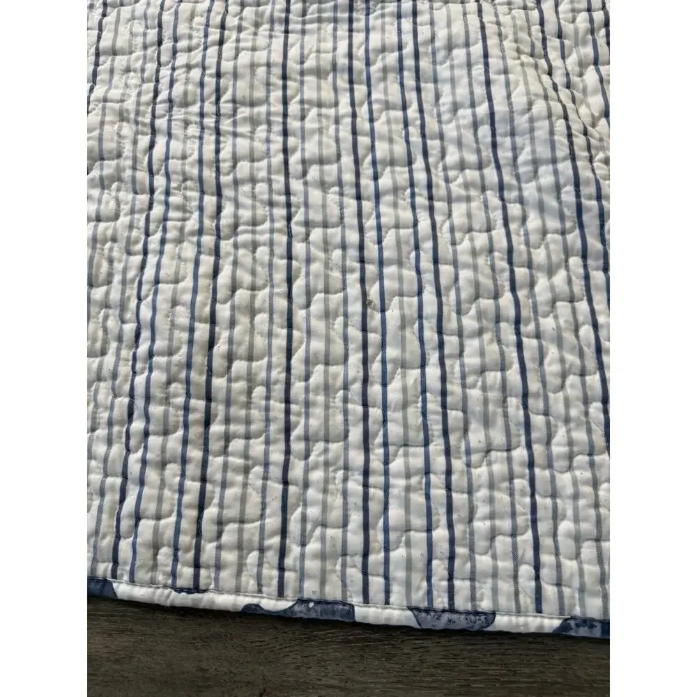 Seahorse Comforter Reversible Quilt Blue Size Full Nautical Coastal Cottage